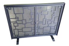 Metal Fireplace Screen (Squares) 4 small
