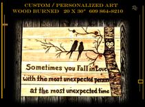 Custom, Personalized, Signs, Wood, Wood Burned, 1 small