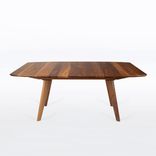 Expandable Dining Table In Solid Walnut With Two Leaves - Seats 4-8 "Bela" 2 small