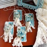 Tags Blue Rose Decorative Drawer Pull Tags Mirror Tags Lampshade Tags Gift Tags 2 small