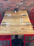 Restaurant Tables, Pine. 36x36. 1 small