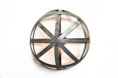 Wine Barrel Ring Flush Mount Ceiling Light - Orbis - Made From Retired Ca Wine Barrel Rings 5 small