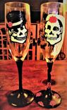 Painted Wine Glass, Champagne Glass, Wine Bottle, Wine Art, Kitchen Art, Olive Oil Bottle 7 small