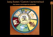Lazy Susan, Personalized, Hand Painted, Judaism, Hebrew, Italian, Text 609 864-8210 For Information 3 small