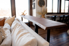 Live Edge Bar Table, Sofa Table Bar Top, Home Bar Height Table, Living Room Sofa Table With Seating 5 small