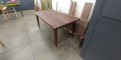 Solid Walnut 6 X 3 Foot Dining Table W/ Bench 3 small
