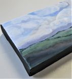 Original Impressionist Acrylic Landscape Painting, 12" X 1 1/2" X 6" 5 small