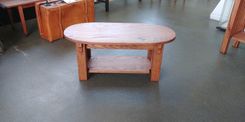 Tracy's Stained Red Oak Coffee And Sofa Table Set 4 small