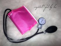 Crystallized Sphygmomanometer Blood Pressure Cuff Pink Medical Bling European Crystals Bedazzled 3 small