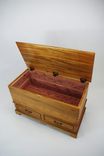 African Ribbon Mahogany Blanket Chest 2 small