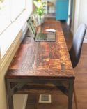 Reclaimed Wood & Steel Desk - 3 Drawers, Douglas Fir 1 small