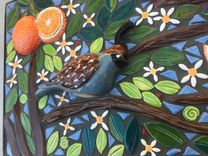 Through The Thicket, Bird And Citrus Mosaic Wall Art 3 small