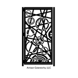 Decorative Steel Gate - Reverb - Geometric Gate - Steel Panel Art - Modern Garden Gate 3 small