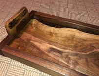 Butcher Block Rustic Cutting Board Made From Teak And Black Walnut 2 small