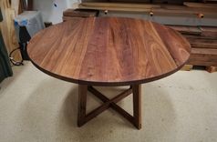Custom Round Walnut Dining Table 3 small