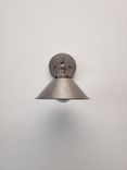Modern Wall Grey Sconce - Industrial Gunmetal Brass Cone Shade Light 3 small