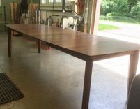 Solid Walnut Buffet With Matching Walnut Extension Table 5 small