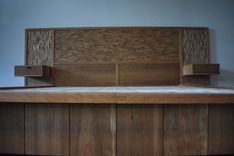 Platform Bed With Wood Mosaic Headboard 1 small