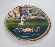 Custom Painting On Rustic Live Edge Basswood Slice For Father's Day! 1 small