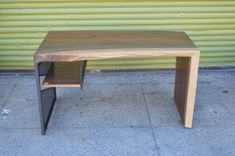 Live Edge Waterfall Desk Modern Industrial Steel Wood 3 small