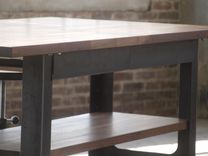 H Frame Walnut Kitchen Table With Drawers 5 small