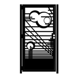 Modern Pedestrian Gate - Mid-Century Modern Design - Wright - Modern Metal Gate 4 small