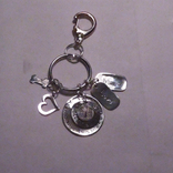Charm Bracelet Key Chain Sterling Silver 2 small