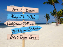 Best Day Ever, Shoes Optional, I Do's Beach Wedding Decor Signs. 2 small
