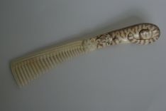 Carved Bone Comb Kitty Cat Custom Example 1 small