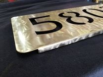 Floating Address Sign Stainless Steel 4 small