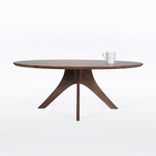 Round Coffee Table In Walnut "Kapok" 2 small