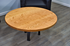 Round Wood Coffee Table, Modern Round Coffee Table, Round Pedestal Coffee Table 1 small