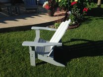 Painted Adirodack Chairs & Out Door Tables 4 small