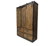 Rustic Industrial Armoire / Clothing / Storage / Shelf / Shelving / Drawers / Wardrobe 1 small