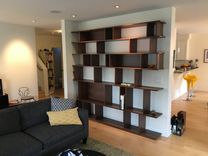 Walnut Bookcase, And Cerused White Oak Floating Desk 1 small