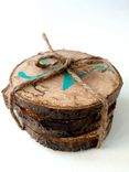 Set Of 4 Monogrammed Wood Coasters 3 small