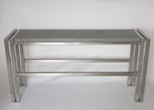 Industrial Farmhouse Bench, Modern Urban Rustic Bench 2 small