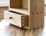 Ash Hanging Wall Cabinet And Storage Shelf With Drawer 3 small