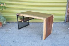 Live Edge Waterfall Desk Modern Industrial Steel Wood 1 small