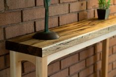 Black Limba And Maple Wood Table For Entry, Hall Or Wall 2 small