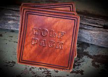 Custom Name Leather Coasters 3 small