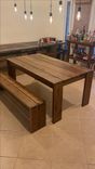 Cedar Wood Dining Table And Bench 2 small