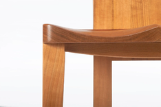 Dining Chair In Solid Cherry Wood With Scandinavian Modern Style "Gazelle" 5 small