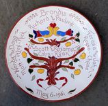 Customized Redware Family Tree Plate 1 small