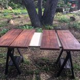Modern Walnut Hairpin Leg Bench 4 small