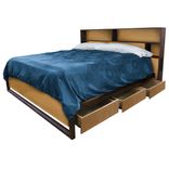 Wired Storage Headboard And Platform Bed Walnut And Maple 1 small