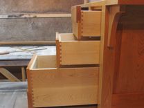 Solid Cherry Desk With Remote Controlled Monitor Lift 4 small