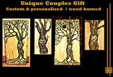 Wood Anniversary Gift,5 Year Anniversary,Couples Art,Nature Art,Cabin Decor,Rustic Art,Home Decor 5 small