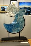 Crescendo - Fused Glass Wave Sculpture 1 small