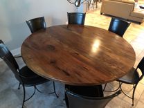 Round Pecan Dining Table 1 small